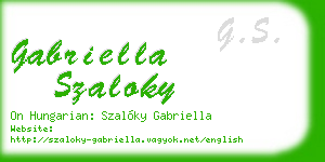 gabriella szaloky business card